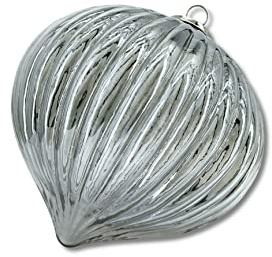 Glas Kugel Tropfen grau-schwarz 20 x 25cm Deko-Kugel Glastropfen Glaskugel