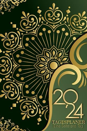 2024 Tagesplaner Eine Seite pro Tag: Kalender DIN A5 I Tagebuch I Terminkalender I Kalenderbuch. 1 tag 1 seite, 12-Monatskalender,