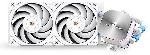 Thermalright Frozen Edge 240 Refroidisseur d'eau pour processeur, blanc avec ventilateurs PWM, vitesse de la pompe 3300 tr/min, roulement S-FDB pour AMD AM4/AM5, Intel