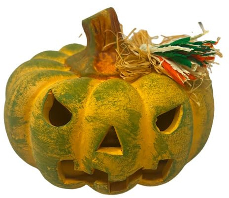 Decorazioni HALLOWEEN - Zucca in Terracotta Porta Candela - Porta Tea Light