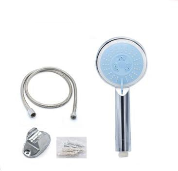 Alcachofa de Ducha con Tubo - Mango Multifuncional con Manguera Flexible de Ducha con Tubo de 1.5m Soporte para Mango Incluido (Azul - 341)