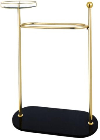 Handtuchständer Freistehend Handtuchleiter Stehend Freistehender Handtuchhalter, 2-stufiges Bar-Handtuchregal Aus Metall Mit Aufbewahrungsregal, Deckenregal Für Badezimmer Handtuchhalter Stehend