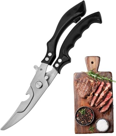 weiting Geflügelscheren, Hühnerscheren - Mehrzweck-Ultrascharfe Allzweckschere mit Flaschenöffner | Kochschere, Küchenwerkzeuge, Knochenschere zum Schneiden von Huhn, Geflügel, Wild, Fleisch