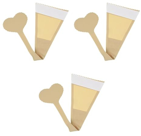 WRITWAA 3 Pcs Women Invisible Lace C-String Pants, Heart-Shaped Strapless C-String, Self-Adhesive No Panty Line Underwear, Spandex, Beige, Size M
