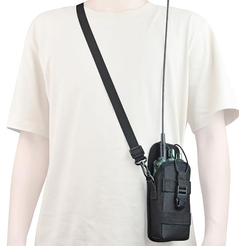 HYS Walkie Talkie Tasche丨Molle Funkgerätehalter丨Radio Halter丨Multifunktionale Radio Pouch Funkgerät Tasche (M02)