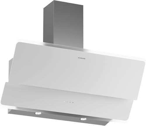 Cappa a parete Bianca Silverline 3490.8.733.02 OSLO, 80 cm Capacità 628 m3, 3 velocità, controllo touch, illuminazione 2x3W, funzione drop control