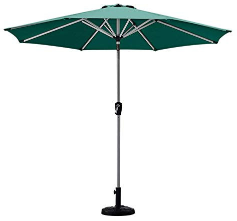 CMJSGG Outdoor Garden s 9 Fuß / 2,7 m grüner Gartenschirm, Sonnenschutz für den Außenbereich für Terrasse/Strand/Poolschirme mit Kurbel und Neigung, Sonnenschutz UV50+