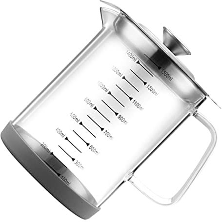 Alipis Ölaufbewahrungsflasche Glasölkanne Ölkanne Glasölhalter Ölsiebtopf Aus Borosilikatmaterial Mit Griff Für Zuhause Und Kochen