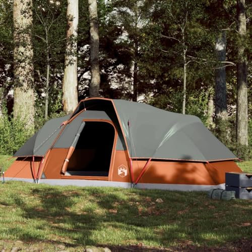 Tino Tech Kuppel-Familienzelt 9 Personen Outdoor Tent Gruppenzelt Winddicht Campingzelt Familienzelt Große Wurfzelt Festivalzelt Trekkingzelt 488x274x190 cm Polyester Orange