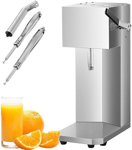 Exprimidor de cítricos de acero inoxidable comercial, potente motor eléctrico de naranja con mango de agarre suave, exprimidor sin esfuerzo, control de pulpa, fácil de limpiar, exprimidor de naranja