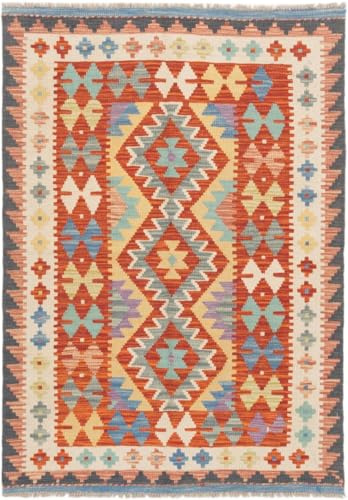 Nain Trading Kilim Afghan 104x147 Tessuto a mano Tappeto orientale Tappeto In lana