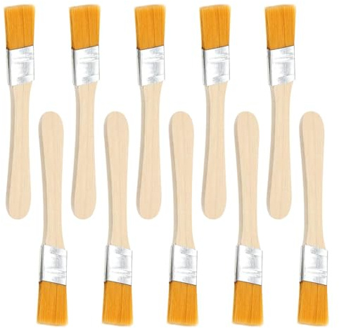 5 Inch Paint Brush Set, 10 Pcs Chip Paint Brushes With Wooden Handle Glue Brush Flat Paint Brush Painting Tools Soft Bristle with Wood Handle Small Paint Brushes for Walls, Touch Up, Cabinets, Fences