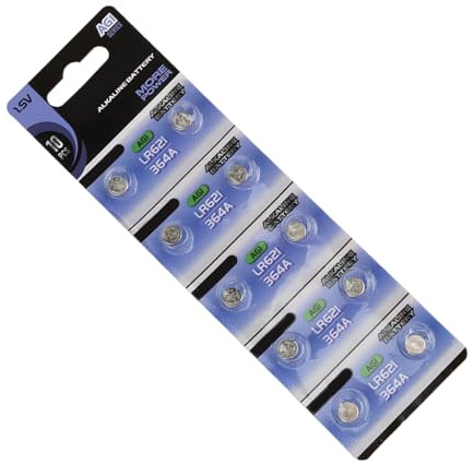 Lodoot Lot de 10 piles bouton alcalines 1,55 V pour télécommandes petits appareils électroniques LR59/LR41/LR66