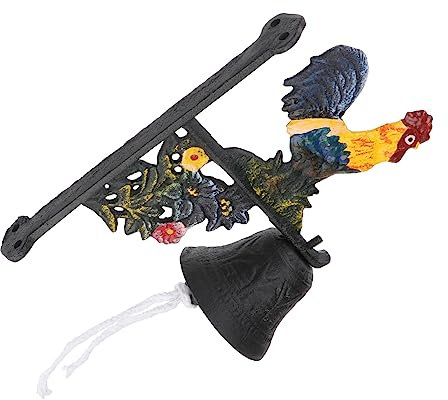 BESPORTBLE Vintage Eisen Türklingel Antik Dekorative Wandglocke Handkurbel-klingel Rustikal Stilvoll Für Haus Flur