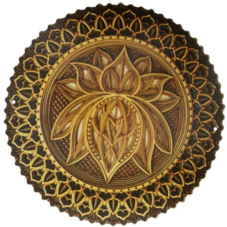IMIKEYA Mandala-wanddekor Aus Metall Runde Wandkunst Mit Mandala-muster Dekorative Wandanhänger Für Innenräume