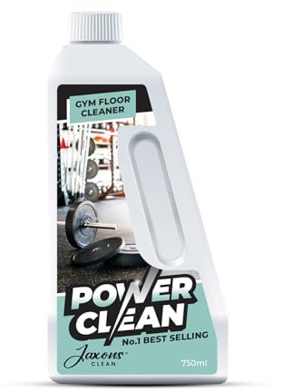 Jaxons Clean Power Clean Gym Floor Cleaner 750ml – Ideal for Rubber, Sprung Flooring, PVC, Vinyl & Linoleum – Citrus Scent, Anti-Slip Finish – High-Coverage (1000m²/Ltr)