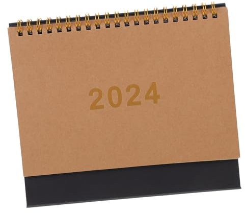 Angoily Tischkalender 2024 Wohnkultur tischkalender 12-Monats-Kalender digital tischkalender basteln schreibtischkalender Kalender-Tischdekorationen Studenten-Monatskalender Papier