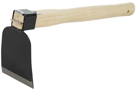 Zappa con manico corto in legno, strumento portatile per scavare il terreno, ideale per allentare o diserbare il terreno