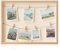 GOMETY Marco de fotos de madera para manualidades, marco de fotos, collage con cuerda de cáñamo y pinzas de madera, marco de fotos versátil para pared de fotos, postales (retro, 42 x 32 cm)