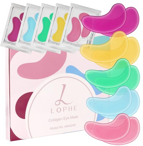 LOPHE Eye Pads 30 par, ögonlappar kylning och uppfriskande ögonkuddar mot ögonringar fuktgivande, minskar rynkor, blandade ögonkuddar, set A