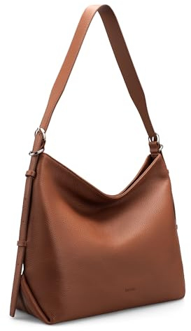 befen Hobo-Tasche aus echtem Leder, Geldbörse für Damen, Crossbody-Tasche, große Leder-Geldbörsen, Schulterhandtaschen mit verstellbarem Riemen, Cognac-Braun, Medium to Large