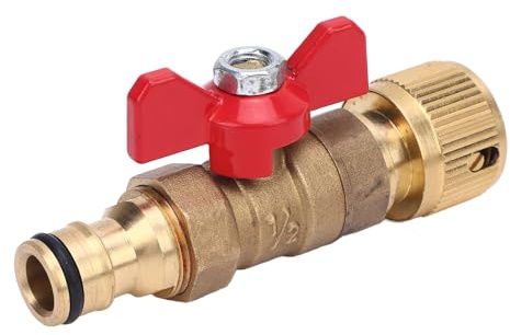 Fydun Brass Quarter Turn Ball Valve Npt 3 8 Inch Female to Male Thread Water Pipe Adapter High Pressure Washer Car Hose