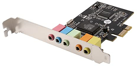 Rinteea Tarjeta de Sonido PCIe PCI-E X1 CMI8738 Chip 32/64 bit Tarjeta de Sonido EstéReo 5.1 Canales Tarjeta de Sonido Incorporada de Escritorio para PC
