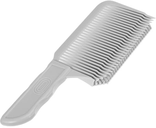 Mikikit Peine de Peluquería Profesional Gris para Cortar el Pelo Peine para Cortapelos y Degradado Borde Curvo para Hombre Herramienta de Estilismo para Uso en Salón y Hogar