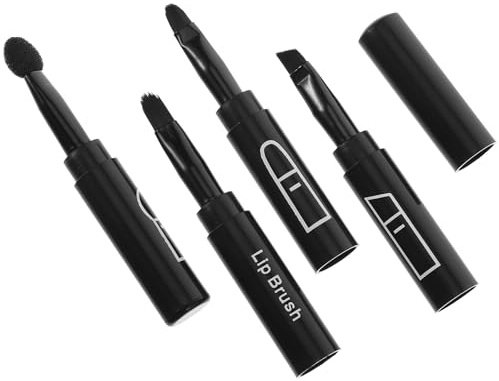 COOPHYA Pincel de Maquillaje Diseño Creativo para Labios, Ojos y Cejas, Cepillo Negro de Plástico para Maquillaje DIY Aplicación Uniforme