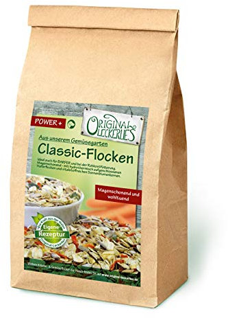 Original-Leckerlies: Classic-Flocken-Mix, 5 kg magenfreundlich, Hundeflocken mit Gemüse und wertvollen Sonnen- und Kürbiskernen, Haferflocken, Barf Zusatz Hund Hundefutter – Naturprodukt für Hunde