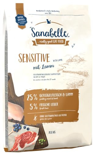 Sanabelle Sensitive mit Lamm | Katzentrockenfutter für ernährungssensible Katzen | 1 x 2 kg