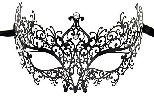 SKY TEARS Metall Venezianischen Maskerade-Maske für Frauen mit Kristallen Laser-Cut