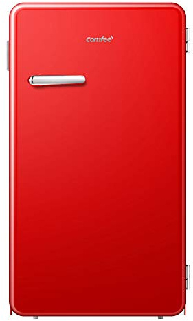 Comfee RCD93RE1RT(E) Tischkühlschrank / 93L Mini-Kühlschrank / 83,5cm Höhe / 48,8cm Breit / 107kWh/Jahr / Rot