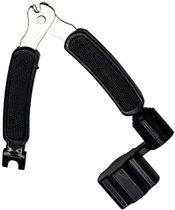 3IN1 Functional Guitar String Changing Tool, Guitar String Cutter, Guitar String Adjuster, Black, Plastic, Multifunctional Guitar Repair Parts