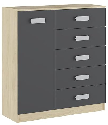 SHIITO Comoda, Legno di Quercia,Melamina, Estándar