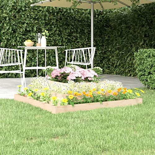 Lechnical Vegetables Raised Beds,Vegetable Planter,Raised Garden Kits,Planter 110x110x27 cm Solid Wood Pine
