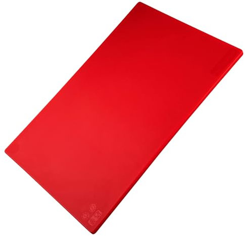 Schneidebrett aus Kunststoff Extra Groß – Farbe Rot: Für rotes Fleisch – Farbcodierung nach HACCP – Profi Gastro Schneidebretter – Spülmaschinenfest, ca. 45 x 30 cm – FMprofessional