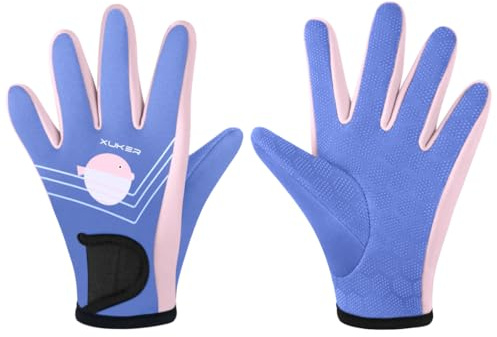XUKER Neoprene Gloves for Kids, 2mm Wetsuit Dive Gloves Keep Warm for Diving Scuba Kayaking Snorkeling Swimming Water Sports