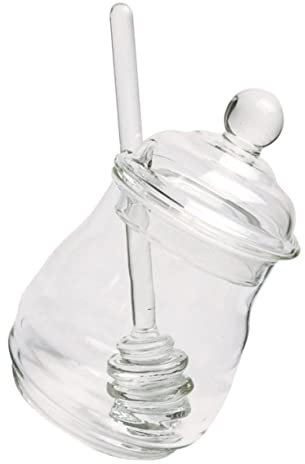 Alipis Honigglas Aus Glas Mit Schöpflöffel Transparentes Honigtopf Haushalt Honigaufbewahrungsdose Mit Deckel Für Einfaches Entnehmen Und Ablesen Der Menge
