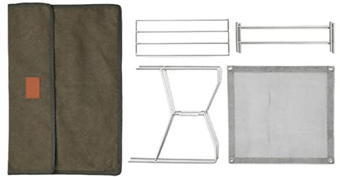 Faltbare Campinggrills aus Edelstahl, tragbarer Campingkocher - Grill-Feuerstellen im Freien,Tragbarer, zusammenklappbarer Lagerfeuergrill aus Edelstahl für Picknicks, Rucksackreisen, Outdoor