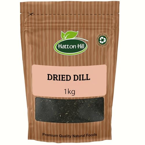 Dried Dill 1kg by Hatton Hill | Tangy Flavour for Fish, Salads, Dressings, and Pickling