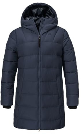 Schöffel Damen Ins Parka Style Boslix WMS, wärmende Winterjacke mit synthetischer Daune, wind- und wasserabweisende Funktionsjacke mit gefütterter Kapuze