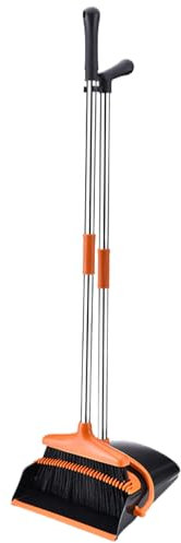 Balai et Pelle sur Pied, Ensemble de Pelle et Balai sur Pied | Balai Pliable avec Pelle - Outil de Nettoyage pour la Maison, Cuisine, Chambre, Hall, Nettoyage des sols intérieurs