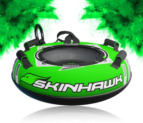 SKINHAWK Profi Snowtube Ø100cm grün Schlitten Bob Rodel Reifen Schneereifen Rutschreifen