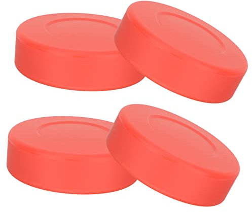 Yardwe 4stücke Teiliges Hockey-trainingspuck- Einstellbare Härte Robuste PVC-flachpucks Professionelle Übung Für EIS Rollhockey Rotes Trainingszubehör Zum Präzisen Schießen Und Passen