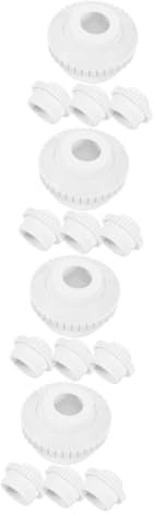Kisangel 16pcs Pool Spa Replacement Parts Water Outlet Nozzle Spa Eyeball Inlet Nozzle for Paddling Swimming Pool