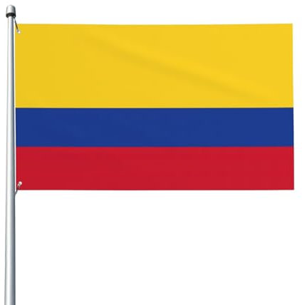 Drapeau de la Colombie - Drapeau de jardin imprimé - 89,9 x 152,4 cm - Simple face - Décoration extérieure