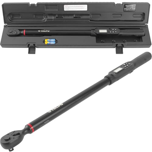 TECPO Digitaler Drehmomentschlüssel 1/2 Zoll 17-340 Nm, 72 Zähne KFZ, Auto, Reifen, Werkzeug