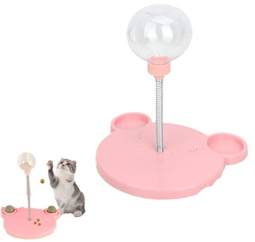 Amebleak Futterball für Hunde Interaktive Spielzeug, Wackelndes Hunde Leckerli Spielzeug, Fördert Gesunde Essgewohnheiten Und Mentale Stimulation (Rosa)