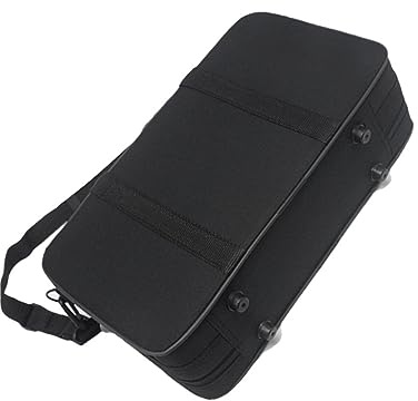 Klarinetten Schutztasche aus Canvas, Schwarz, Tragbar und Stoßfest | Leichtes Format, Praktische Aufbewahrung für Zubehör, Gepflegte Optik für Alltag